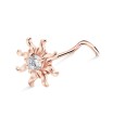 Sun Silver Curved Nose Stud NSKZ-1889